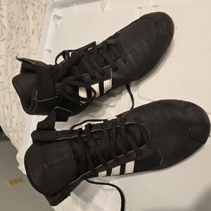 Adidas Black and White Men's HVC 2 Wrestling Shoes